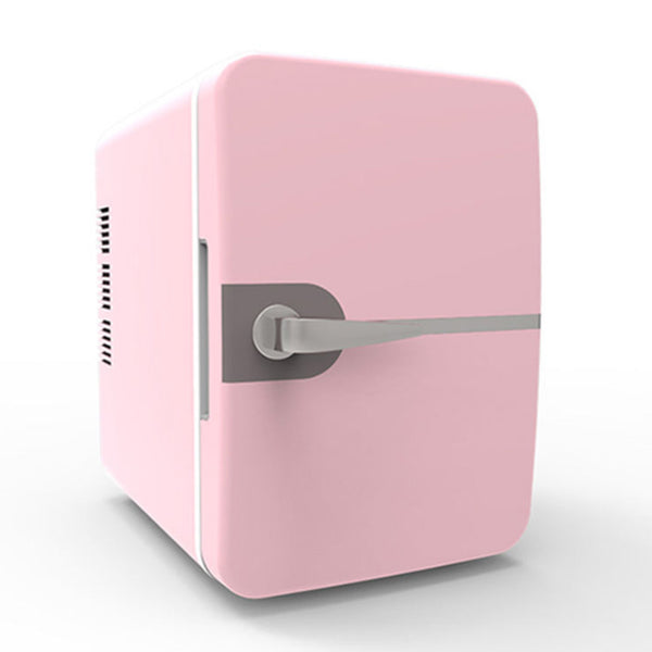 6L Mini Fridge for Drinks 12V Small Refrigerator for Home Office Dorm Car Pink