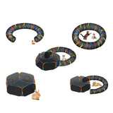 Outdoor Rainbow Cat Playpen – Circular Enclosure with Tunnel & Catio