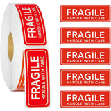 1000 PCS Self Adhesive Fragile Stickers Handle with Care for Shipping Boxes