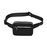 Chest Waist Packs Fanny Pack Waist Belt Bag for Women and Men Mixcolor Black