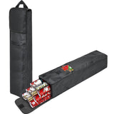 Wrapping Paper Organizer Bag Holds 9 Rolls with Pocket for Christmas Black