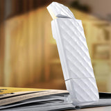 Rechargeable Clip on Booklight with Flexible Adjustable Arm for Reading White