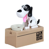 Robotic Eating Dog Electric Coin Bank Toy Fun Money Saving Bank Black
