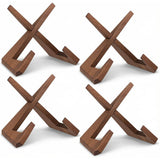 4 PCS Bowl Display Stand Wooden Plate Stands Plate Stand for Plates Bowls Photos