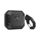 For Airpods Pro2nd Generation Magnetic Switch Case Shockproof Rugged Protective Cover with Keychain Black