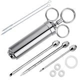 60ml Meat Seasoning Injector Syringe Kit for BBQ Kitchen Cooking
