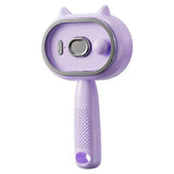 Cat Ear Electric Spray Hair Brush with One Click Cleaning Purple