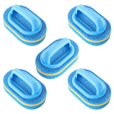 5 PCS Multi Layer Sponge Cleaning Brush Set for Kitchen and Bathroom Blue