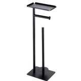 Free Standing Toilet Paper Holder with Shelf Bathroom Organizer Stand