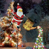 Solar Santa Claus Garden Stake Light Outdoor Christmas Yard Decoration