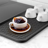 Large Silicone Coffee Machine Mat with Detachable Drying Pad Countertop Protector for Espresso Machine