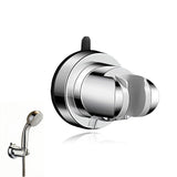 Adjustable Shower Head Holder Vacuum Suction No Drill Bracket Silver