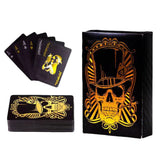 Waterproof Playing Cards – Black & Gold Skull Design Poker Deck