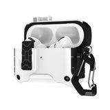 Compatible with Airpods Pro 3 Case Automatic Lock with with Carabiner Clip and Kickstand White
