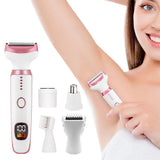 5-in-1 Electric Razor Shavers for Women Painless Bikini Trimmer Face Razors