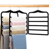 3Pcs 5-Tier Closet Organizers Space-Saving Hangers for Pants Scarf Storage