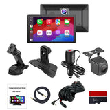 9 Inch CarPlay Screen with 4K Dashcam Front Rear Camera 64GB