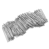 50Pcs Curtain Pleat Hooks 4 Prong Slips Gathering Hook Heading Pinch Pleat Stainless Steel