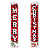 Festive Merry Christmas Door Banner with Hanging Rope Decoration