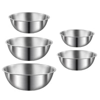 5PCS Stainless Steel Mixing Bowls Set for Kitchen Baking and Meal Prep