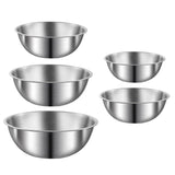 5PCS Stainless Steel Mixing Bowls Set for Kitchen Baking and Meal Prep