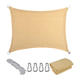 250x300cm Sun Shade Sail Cloth Canopy Outdoor Awning Rectangle Square Cover