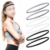 6 PCS Slim Elastic Sport Headbands Thin Strechy Hairbands Men Women Gym Football