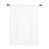 Thermal Insulated Tie Up Window Shade Light Blocking Curtain White