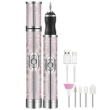 Cordless  Electric Nail Drill 4 Speed Modes Nail File with 5 Nail Drill Bits for Manicure Pink