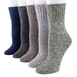 5 Pairs of Vintage Winter Socks Soft Warm Thick Crew Socks for Men Women Style 2