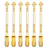 6Pcs Mini Powder Ladle Scoop Mini Spoon Spatula Metal Shovel Silver color Spoon Gold