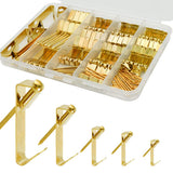 136 PCS Picture Hanging Kit Metal Picture Hanging Hooks with Nails on Drywall