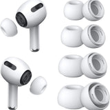8 Pairs Silicone Ear Tips Compatible With AirPods Pro 1 and 2 Comfortable Replacement Ear Tips White