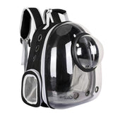 Space Capsule Pet Backpack Carrier with Bubble Window for Cats Dogs Black