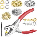 402 Pcs Grommet Eyelet Pliers Kit with 400 Metal Eyelets 6mm for Leather Crafts