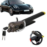 Foldable Car Vehicle Steering Wheel Anti-Theft Devices Security Lock Heavy Duty Black Gold