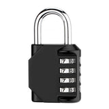 Black Combination Padlock 4-Digit Security Lock for Gym Locker and Luggage