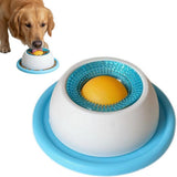 Pet Slow Feeder with Non-Slip Base Dog Textured Feeding Bowl for Wet Dry Food  Blue