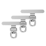 3 PCS 360 Degrees Rotating Stainless Steel Phone Tether Tab for most Phone Cases Silver