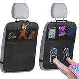 2 PCS Rear Auto Seat Back Covers and 3 Compartment Organizer Box
