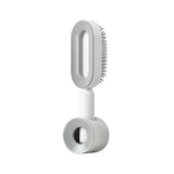 Self Cleaning Hair Brush with Holder Easy Clean Massage Hair Comb for for Thick Curly Long Hair