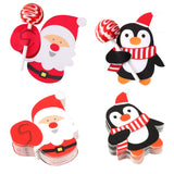 100PCS Christmas Party Lollipop Holders – Santa Claus Candy Paper Card Decorations