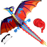 1.4m 3D Dragon Kite with 100m Flying Line for Outdoor Fun