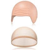Bald Wig Cap Wrinkled with Short Ears Wig Net for Cosplay Halloween