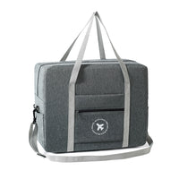 Foldable Travel Bag Large Capacity Sports Shoulder Bag Trip Boarding Bag Grey