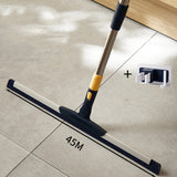81-130cm Adjustable Telescopic Floor Squeegee 180 Degrees Swivel Water Broom for Bathroom Garage Window Cleaning Navy
