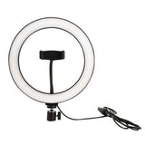 10 Inch Ring Light with Flexible Phone Holder Adjustable Brightness for Selfie Video Recording