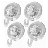 4Pcs Suction Cup Hooks Drill Free for Windows Glass Bathroom