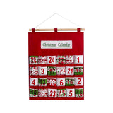 Christmas Advent Calendar Candy Bag Wall Hanging Storage Sack Xmas Decor with 24 Pockets