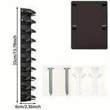 Wall Mounted Baseball Hat Organizer Adhesive Hat Display Hanger Holder for Door Closet Black